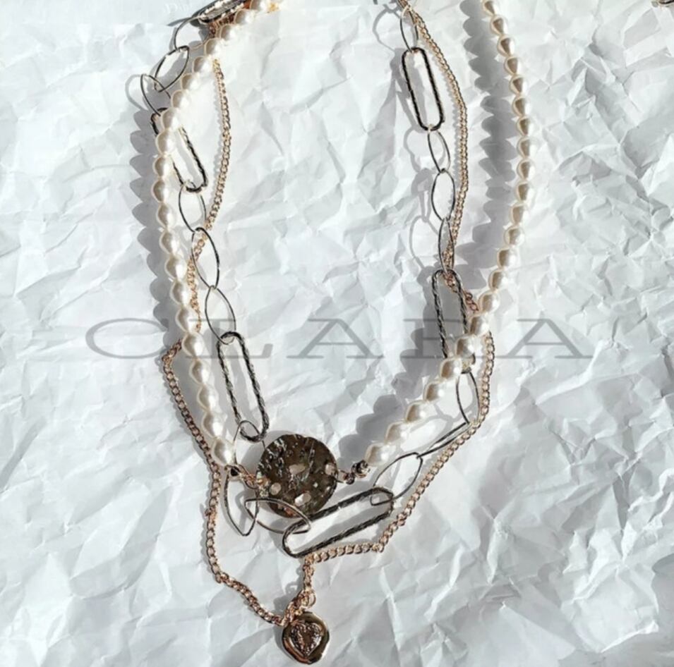 Gold & Pearl Triple Necklace《 即日発送 》