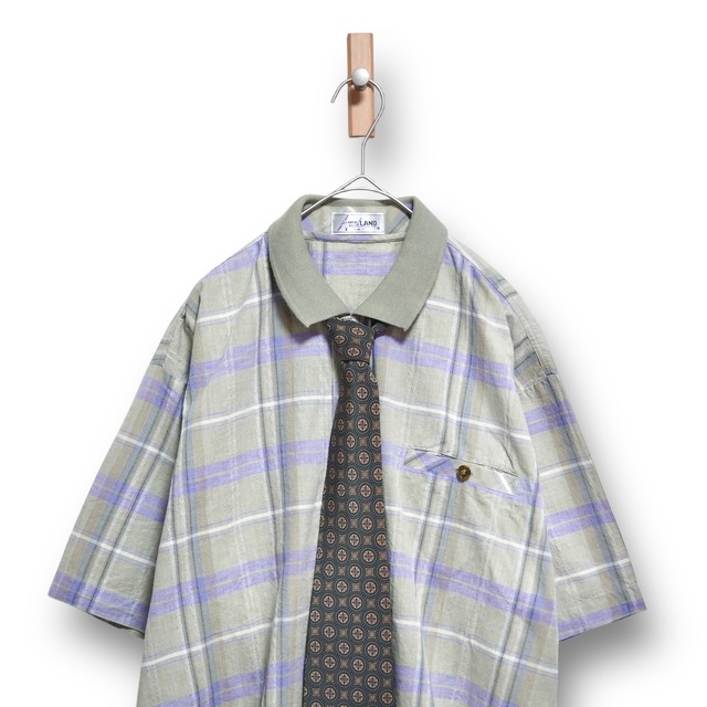 【VINTAGE】デザインポロニット＋ネクタイ