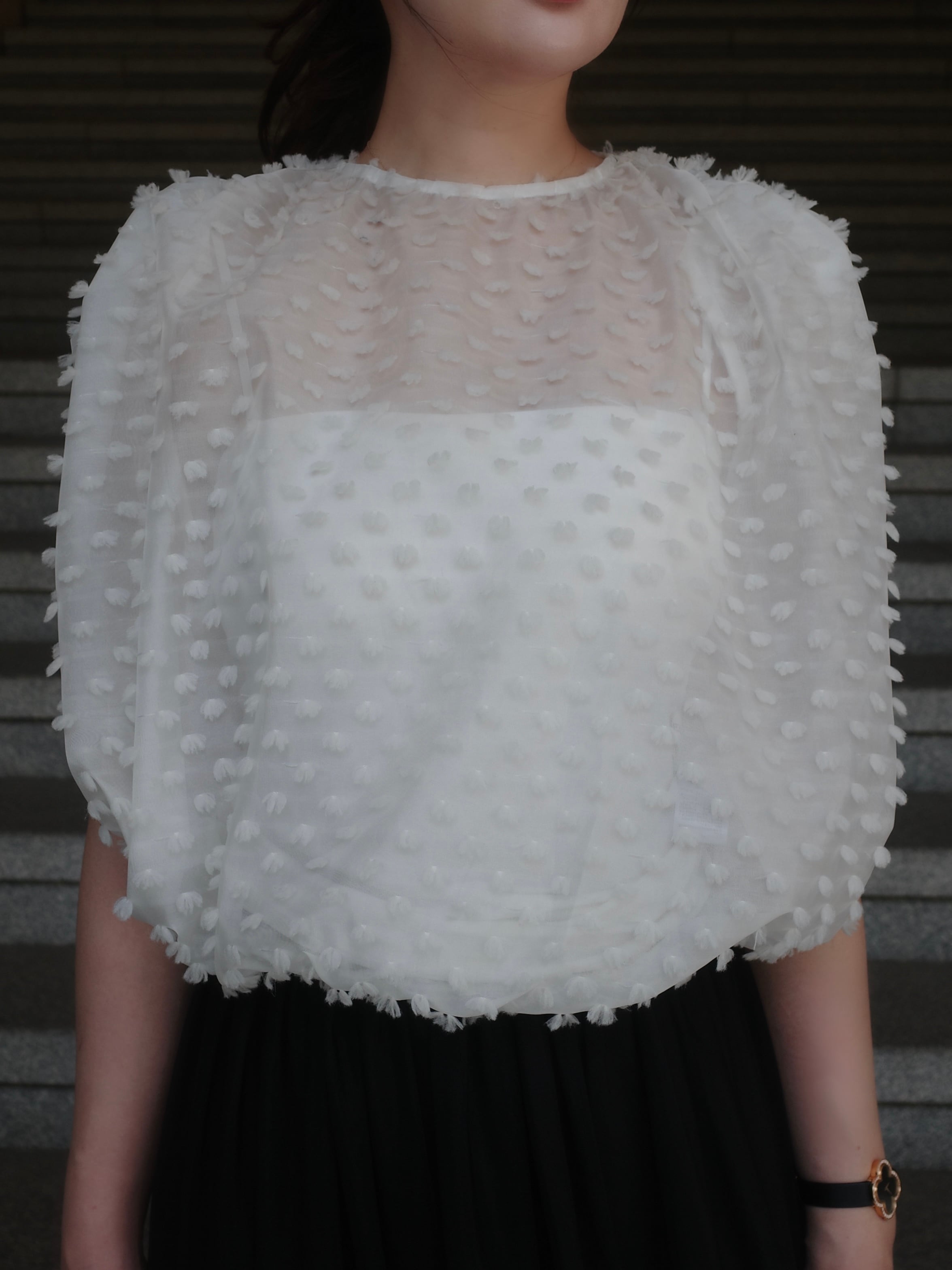 【予約】cotton candy blouse / white(6月下旬発送予定)