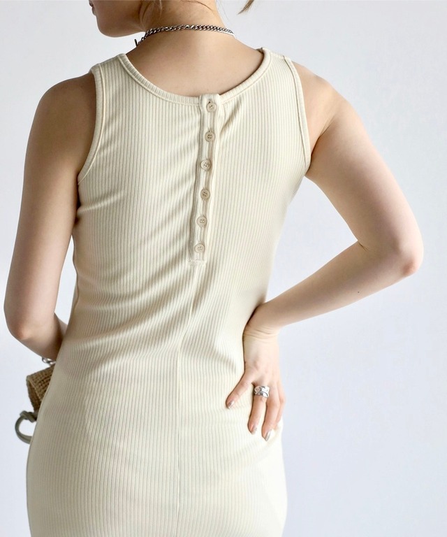 パッド付きアメスリリブワンピース