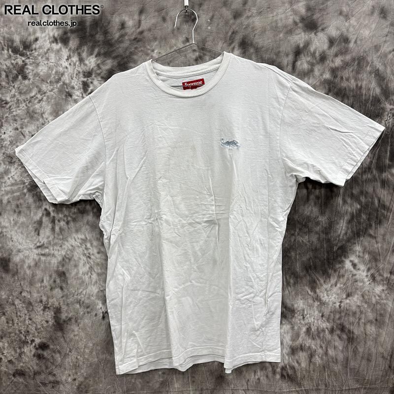 シュプリーム サイズ:L  24SS  Washed Tag S S Top Tee ウォッシュド加工ロゴ刺繍Tシャツ 中古 BS55 シュプリーム 24SS Washed Tag S/S Top Tee ウォッシュド加工ロゴ刺繍T