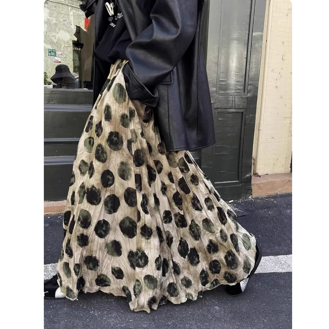 dot maxi skirt 10933