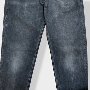 【LEVI'S】90s USA製 550 ブラックデニム ジーパン ジーンズ W32 L36 ボタン裏 刻印553 サンベニート工場 テーパード リーバイス ヴィンテージ 雰囲気系 黒 US古着