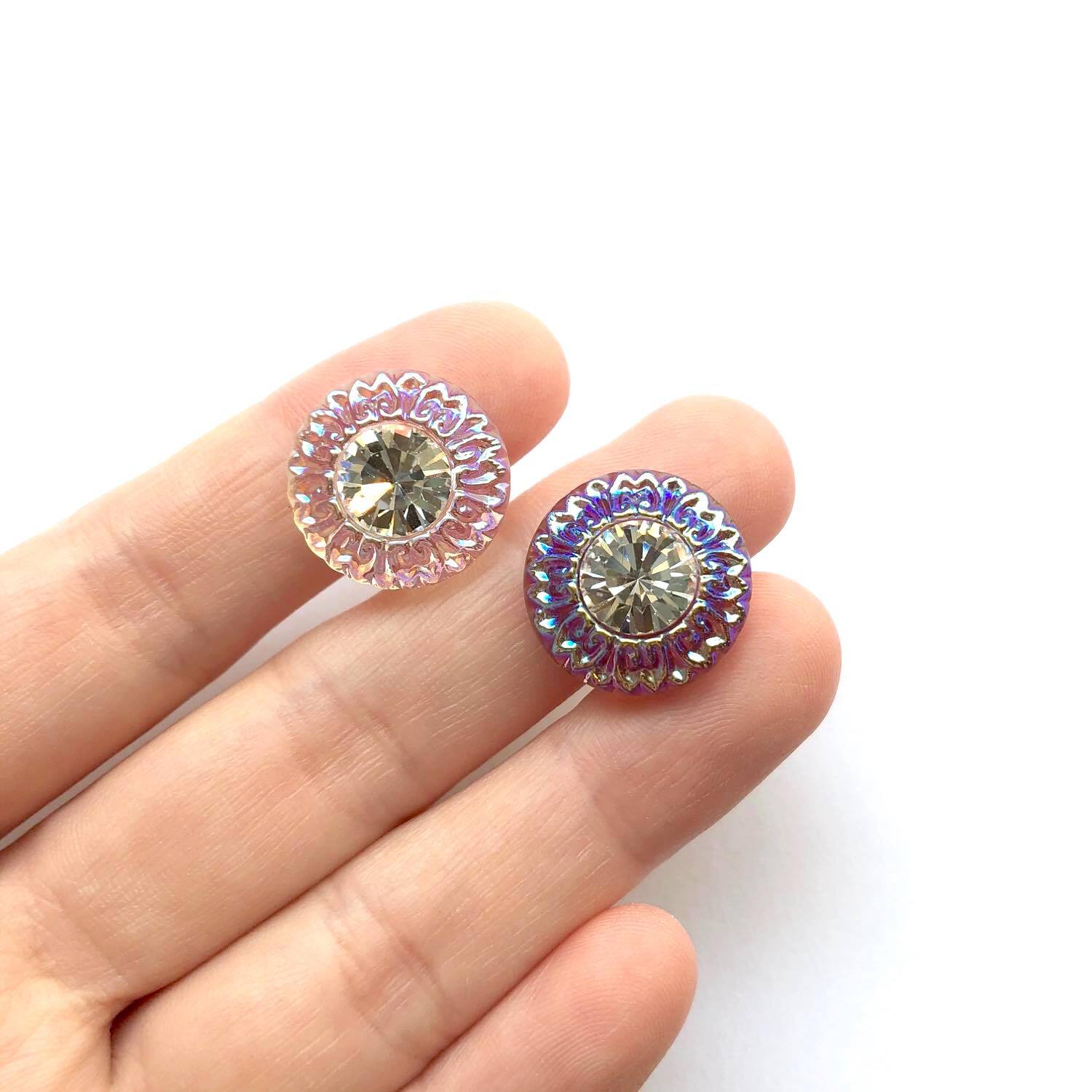 再入荷〉キラキラビジューのチェコガラスカボションM（17mm） | Dua
