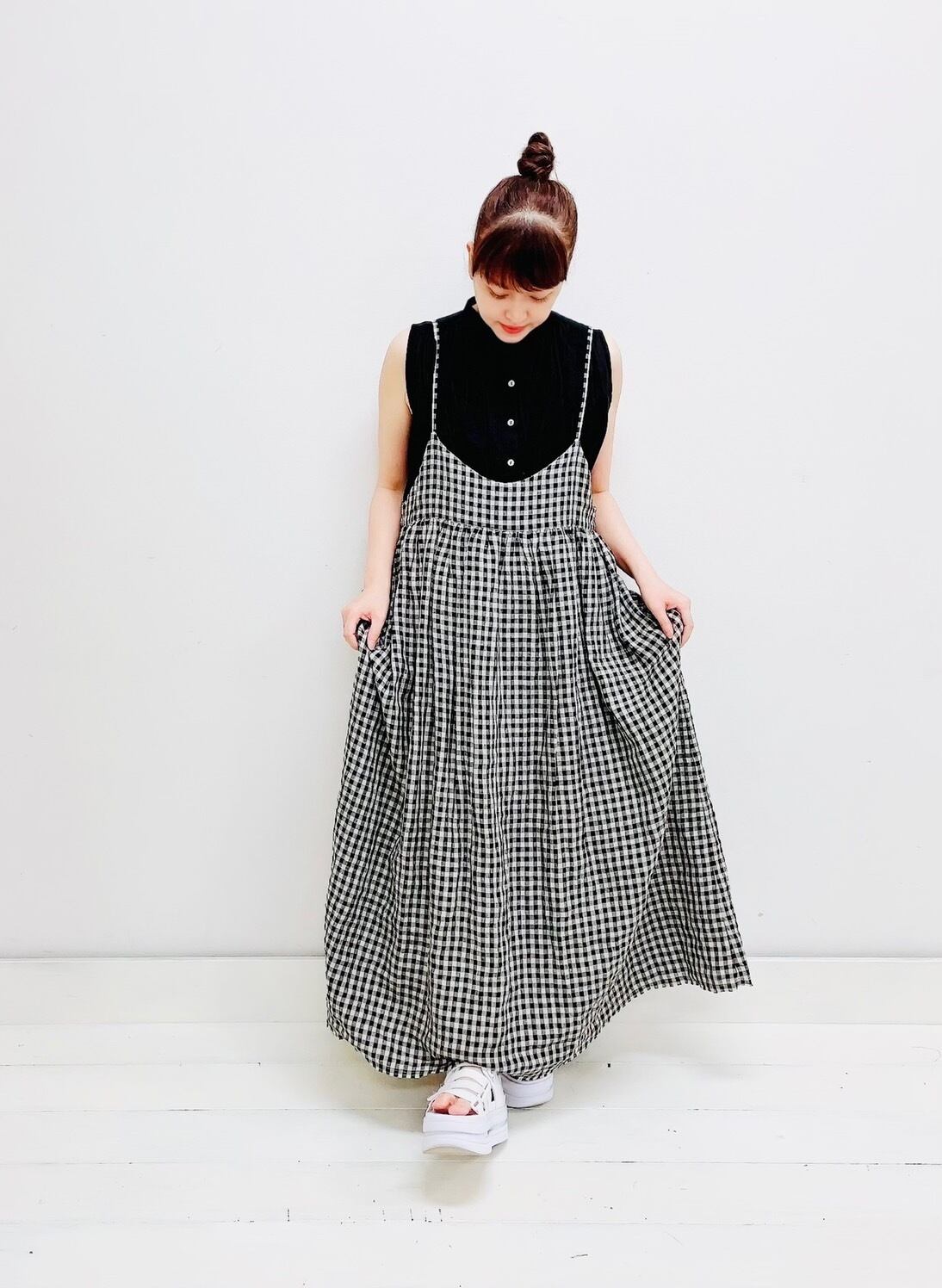 Ina 切替ギャザーキャミワンピース 2221 Syozikiya Online Shop