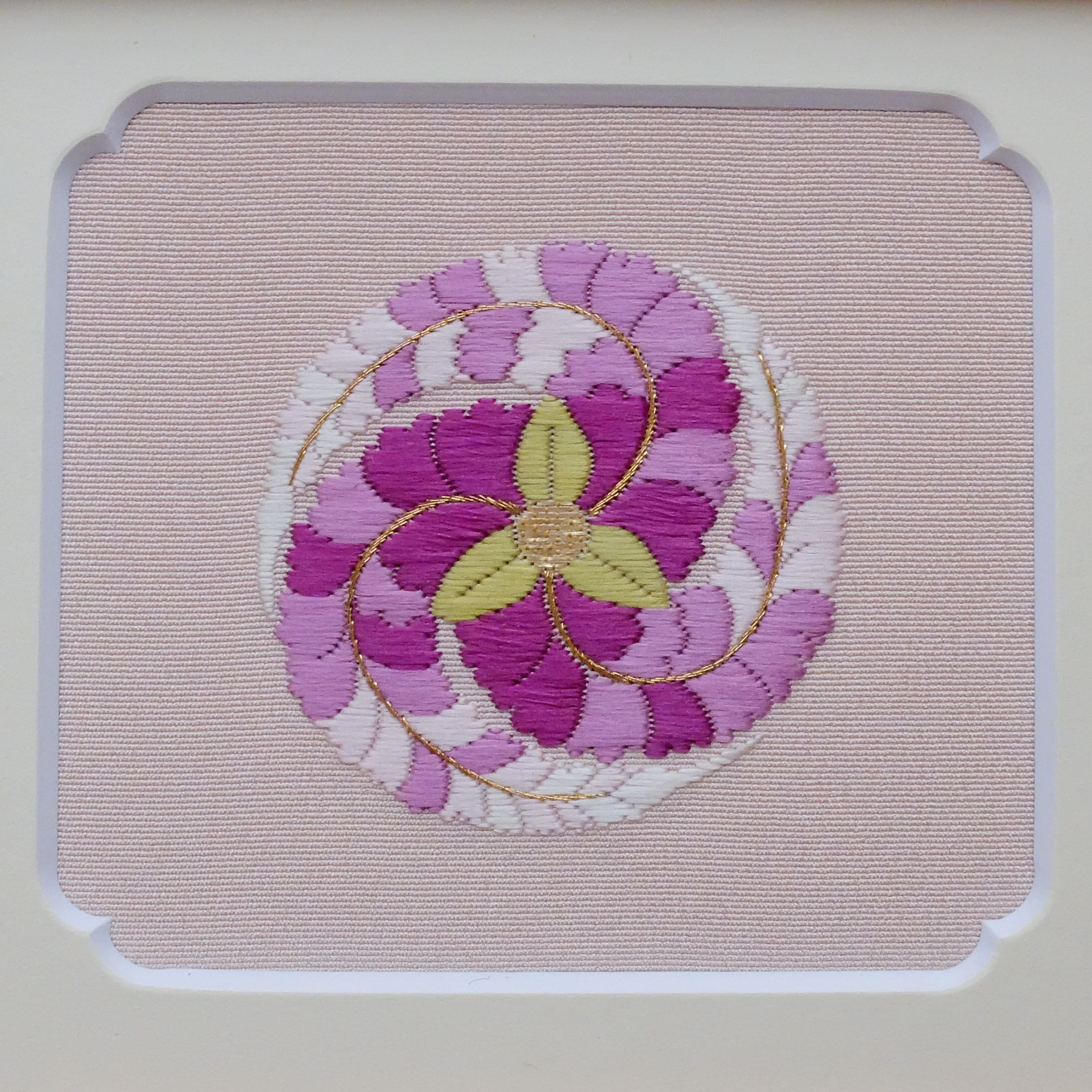 刺繍額【三つ横見桔梗】- Embroidery frame | shizusa