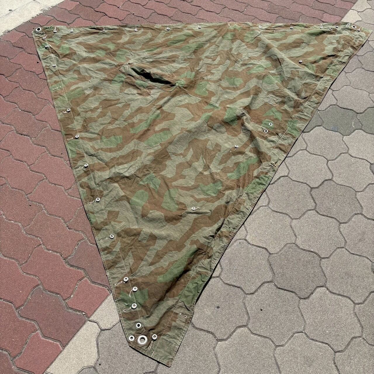 貴重 40s German Army ドイツ軍 実物 M-31 Splinter Camo Zeltbahn WW2