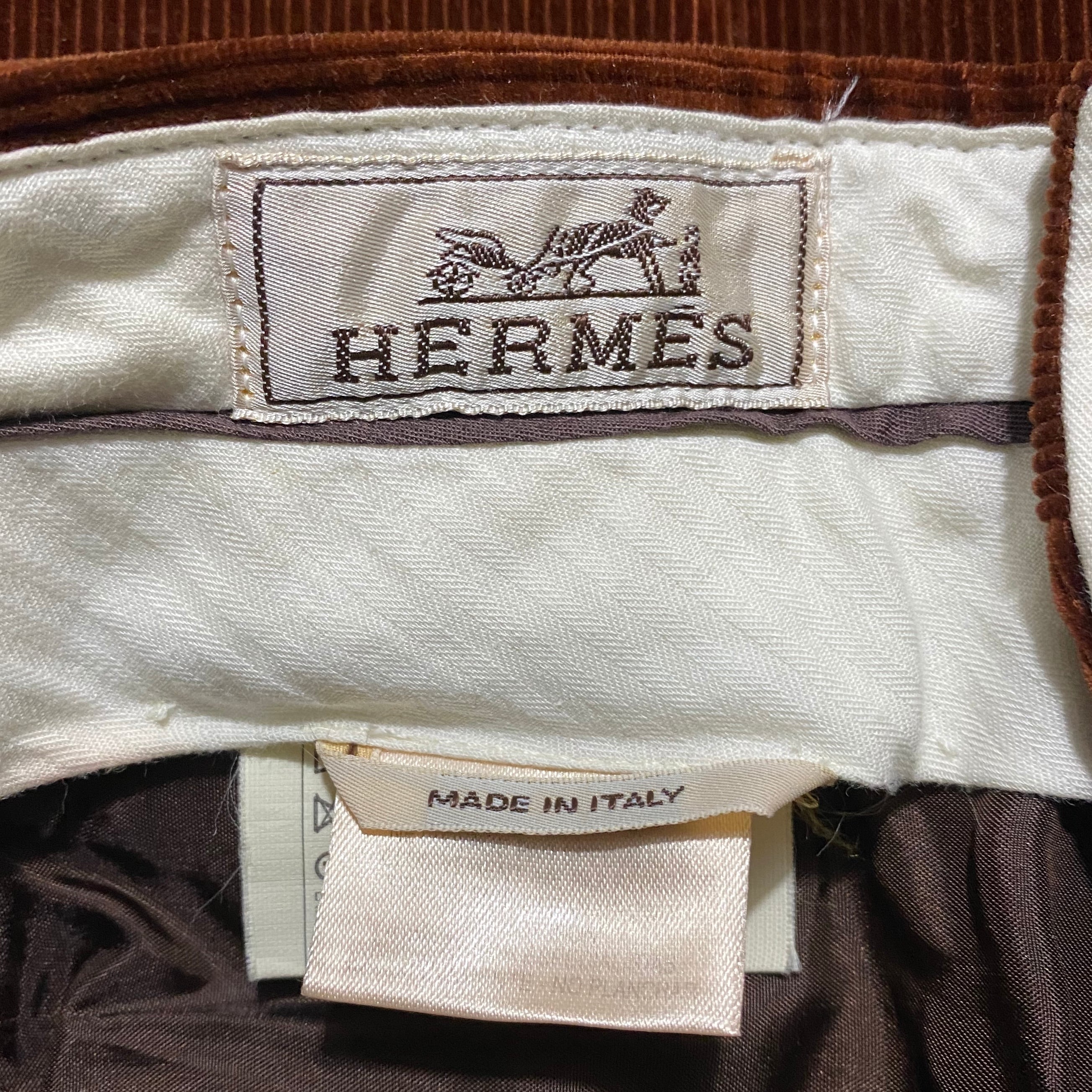 HERMES brick color corduroy pants | NOIR ONLINE