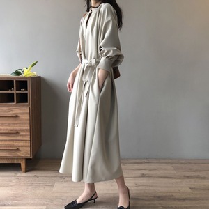 ウエストリボン ロング ワンピース 10285