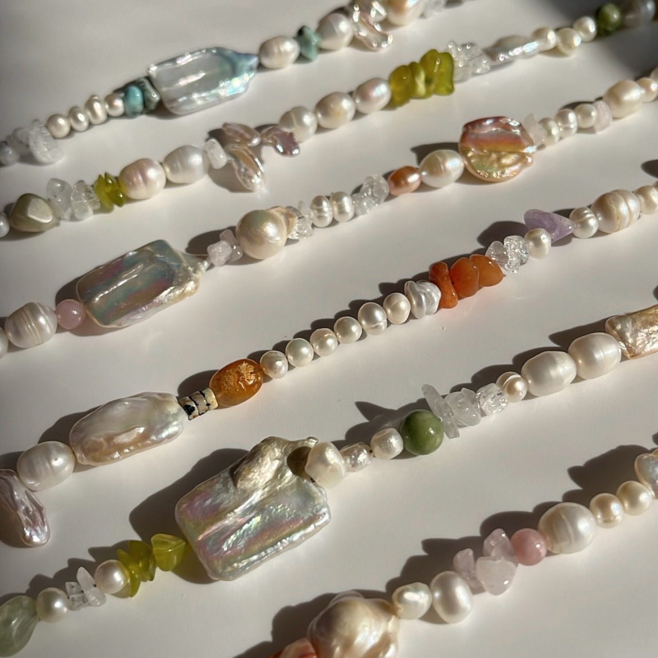 【orange】 バロックパールネックレス ［GKN040］