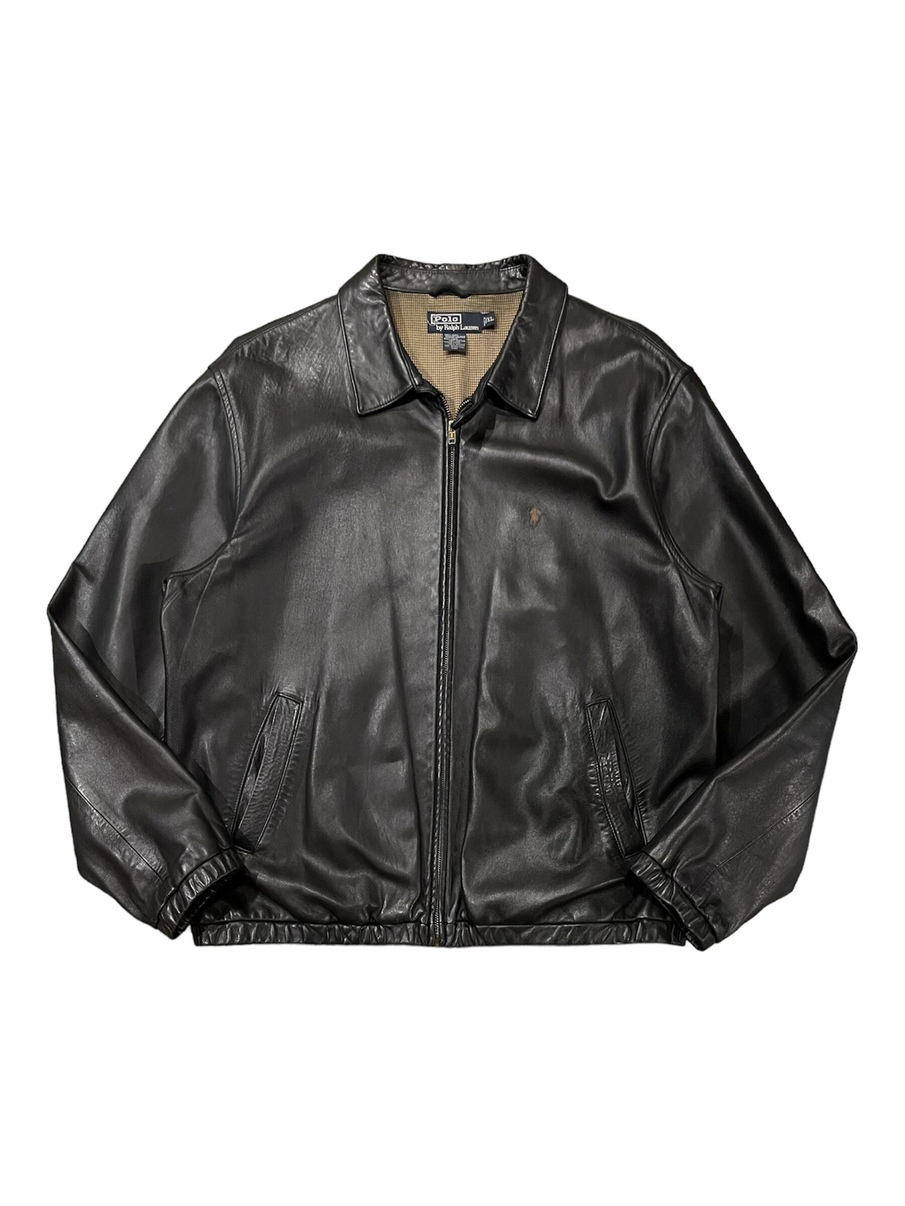 90s Polo by Ralph Lauren Black Lether Harrington Jacket ラルフローレン レザー ハリントンジャケット ブラック | Pay ID 90s Polo by Ralph Lauren Black Lether Harrington Jacket ラルフローレン レザー ハリントンジャケット ブラック | Pay ID