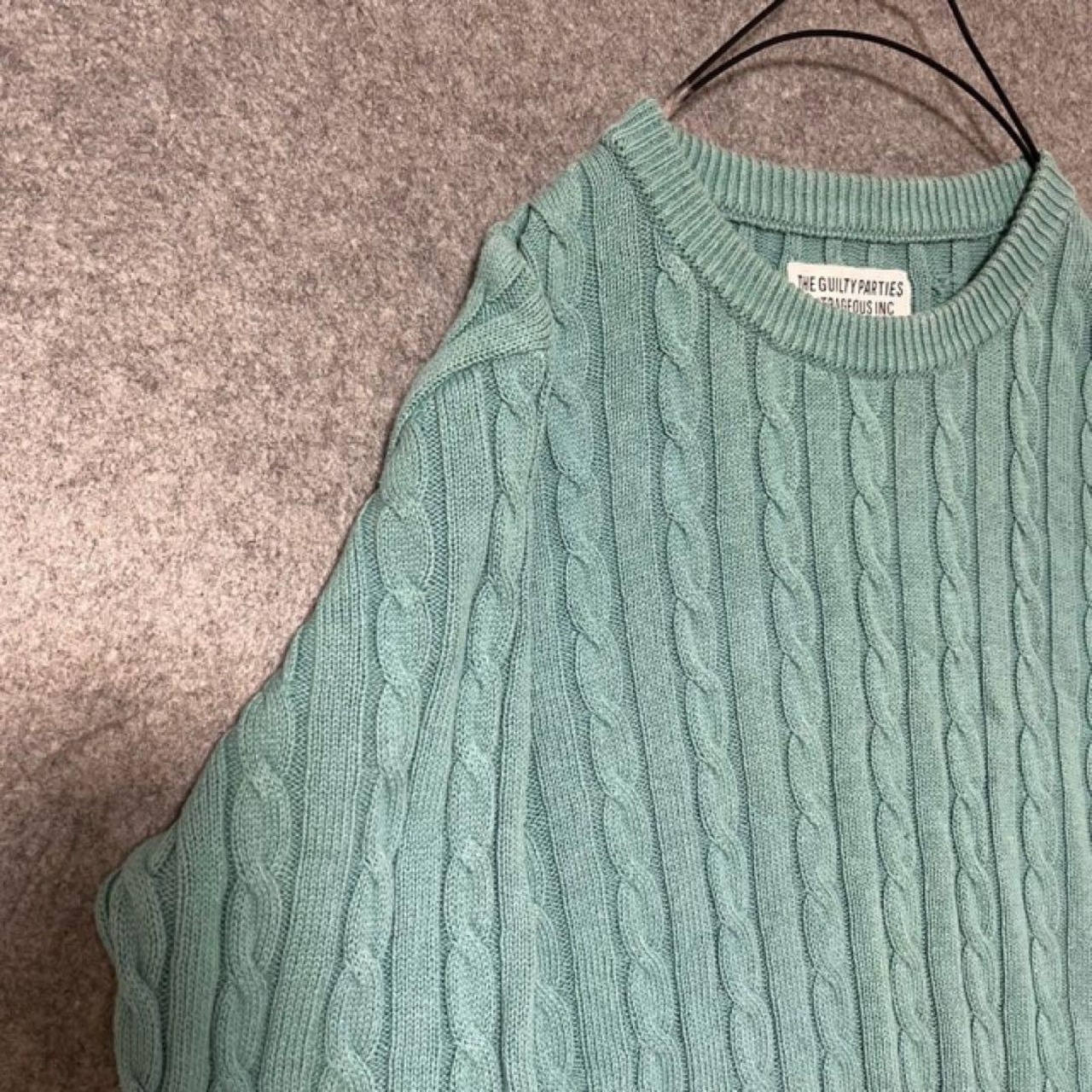 WACKO MARIA（ワコマリア）ケーブル編み クルーネックニット