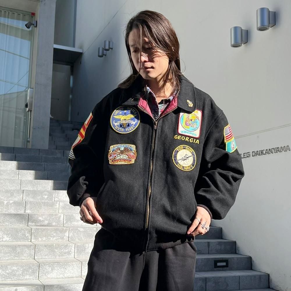 USNAVY] Vintage Souvenir Tour Jacket [1990s-] Vintage Big