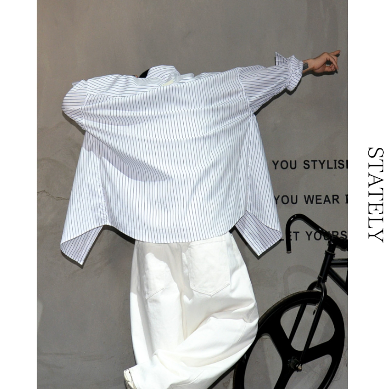 Pinstripe Flow シャツ/2color_T230・画像4