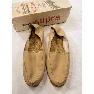 【1950s,DS】"SUPRA" French Vintage Moccasin Shoes, 箱付きDeadstock!!