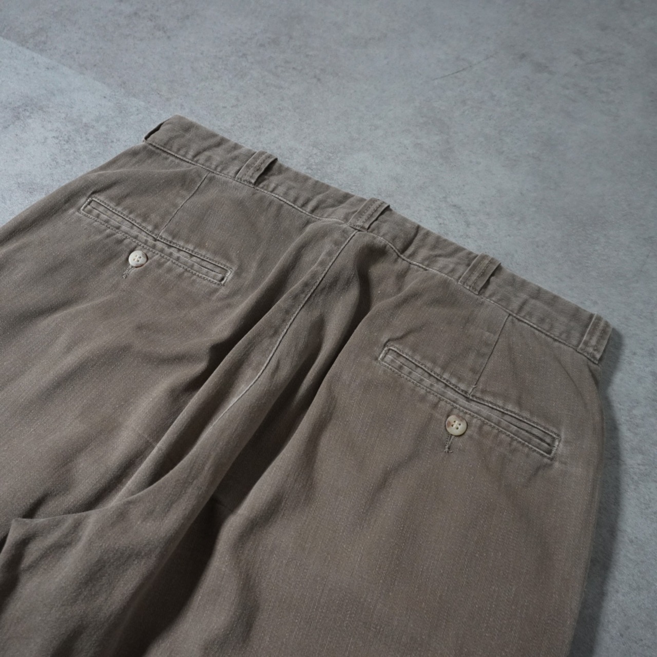 90s 初期型 USA製 Polo by Ralph Lauren POLO CHINO "Leather Patch" Ash Brown  [W31.5L27.5相当] 古着 - 10