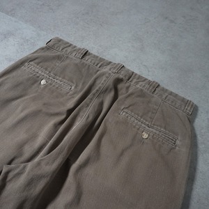90s 初期型 USA製 Polo by Ralph Lauren POLO CHINO "Leather Patch" Ash Brown  [W31.5L27.5相当] 古着