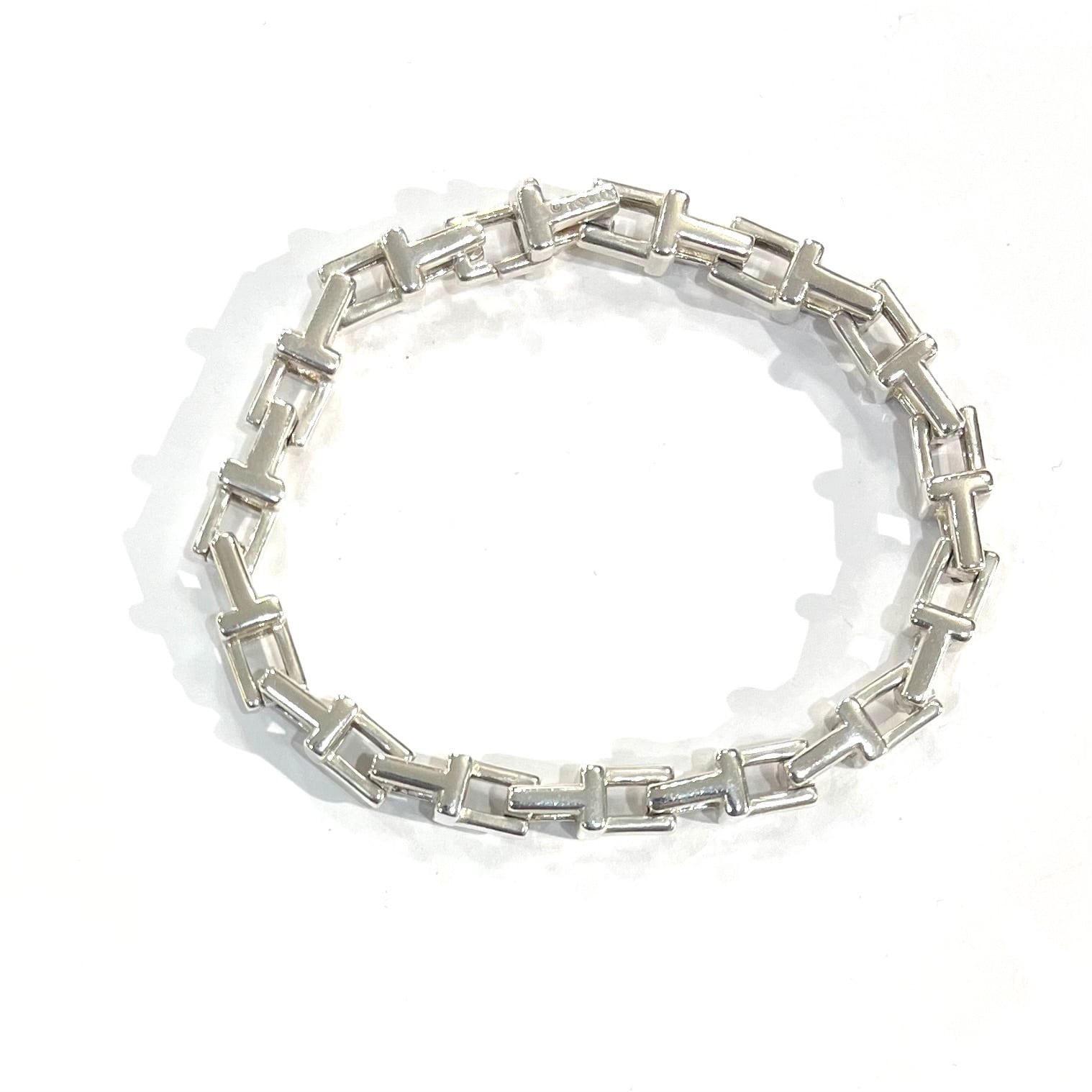 激レア【TIFFANY&CO. 】2616 ボリューム 重厚感Tモチーフ リンク