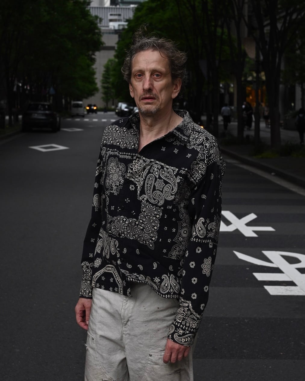 Bandana vintage processing shirt / BLACK | MIYAGIHIDETAKA