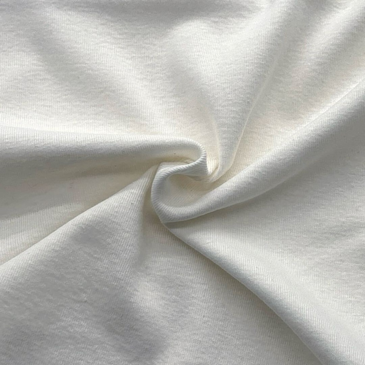 ★TC625◆2.5m◆長尺!綿100%丸仕上げフライスニット生地◆オフホワイト