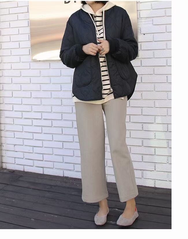 ラウンドヘム　キルティングブルゾン  ASF212010-12