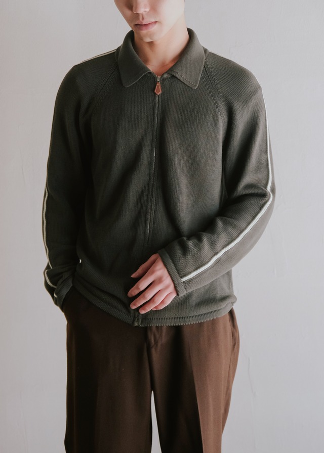 90's Salvatore Ferragamo open collar loose knit