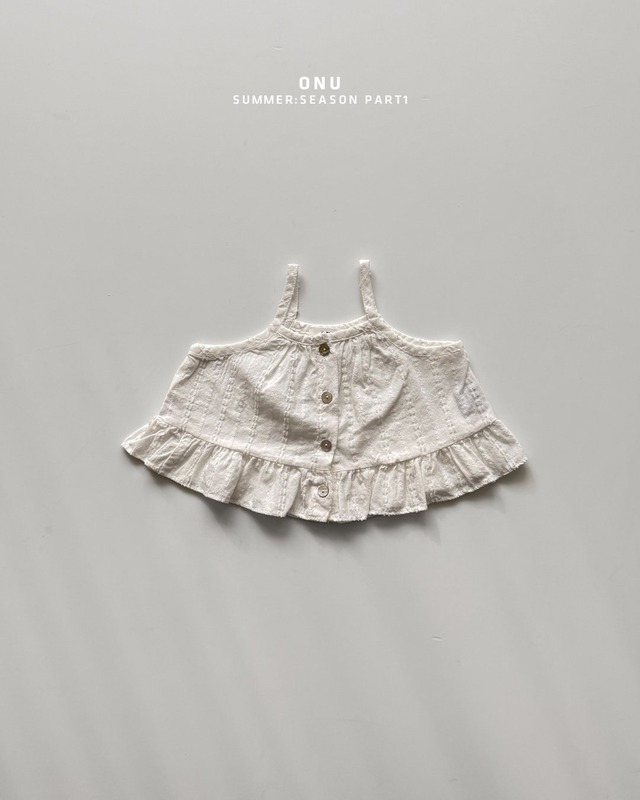 《予約》送料無料 【ONU】frill Sleeveless blouse