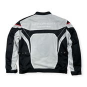 肩,肘,背中パット入り MOTORHEAD RIDERS モーターヘッドライダース メッシュ ライディング ジャケット サイズ BLW /ホワイト×ブラック×レッド