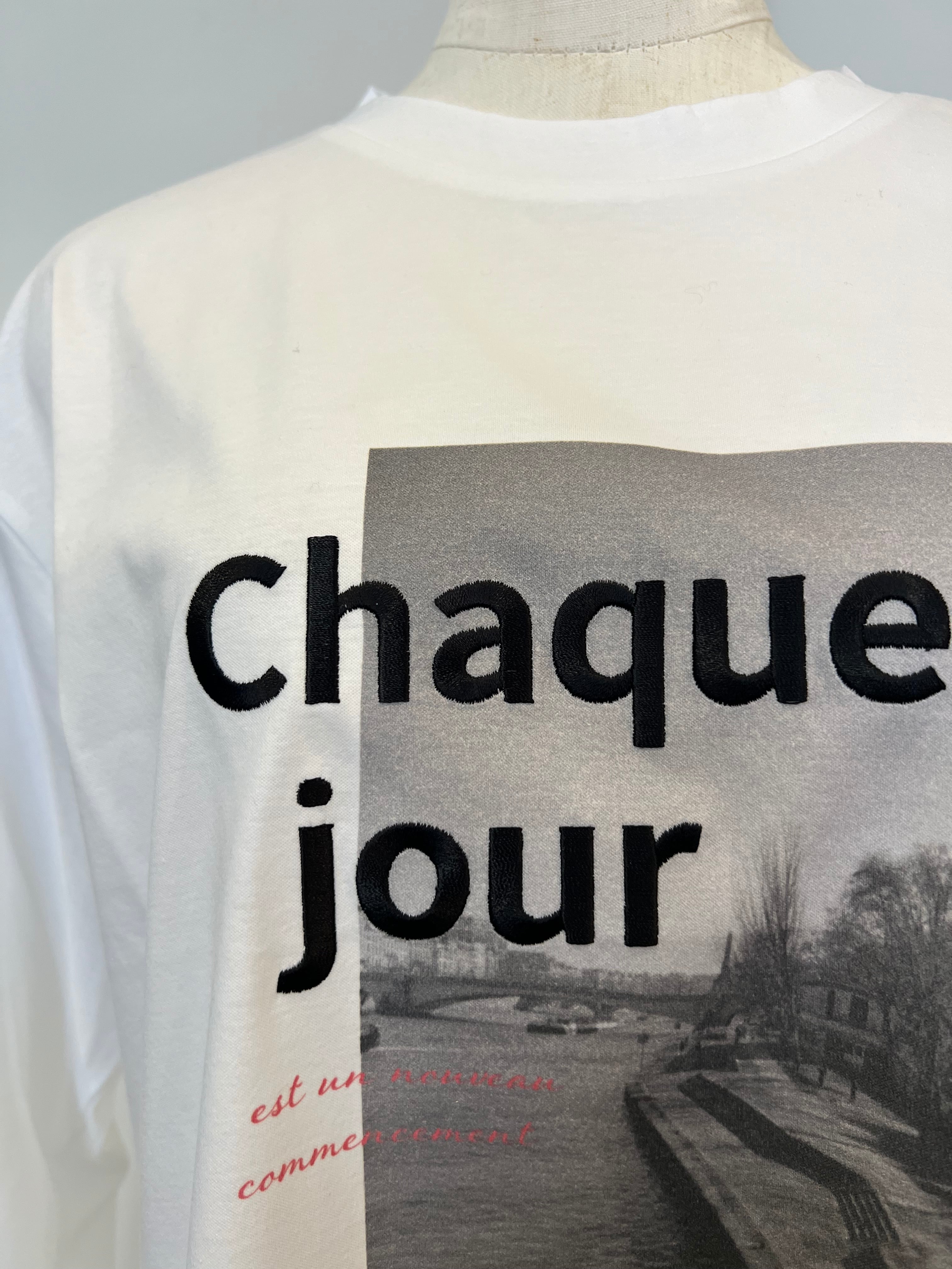 【ESPEYRAC】フォトロゴ刺繍ロンT