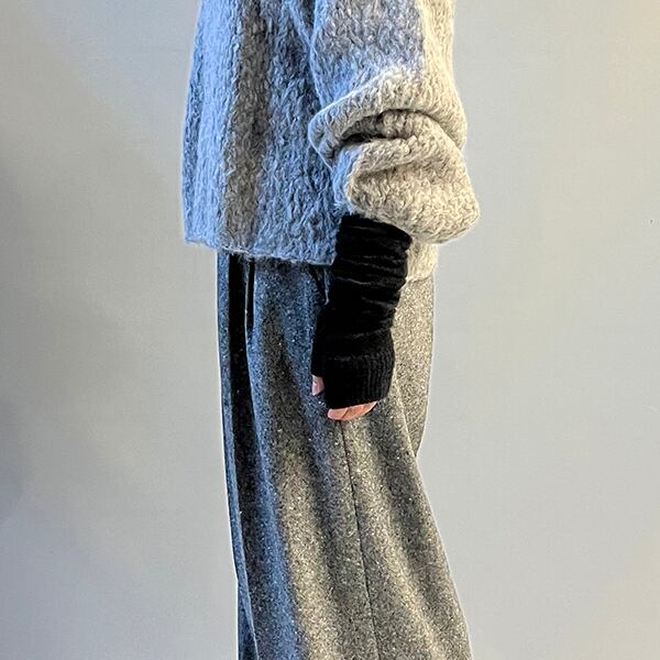 SALE] ASAUCE MELER アソース メレ ミドルゲージ カシミヤ ニット