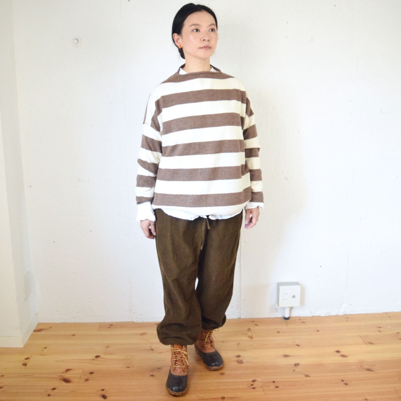 GAUZE#(ガーゼ) ボトルネックボーダーニット / カーディガン