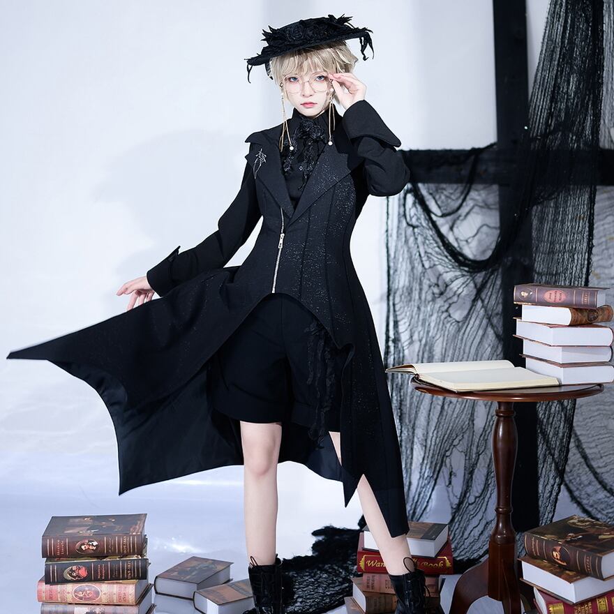 サブカル 服 地雷系 通販 Princess Chronicles 王子 皇子系 イレギュラー コート アシンメトリー 貴族風 麗人 豪華 コンカフェ ゴスロリ