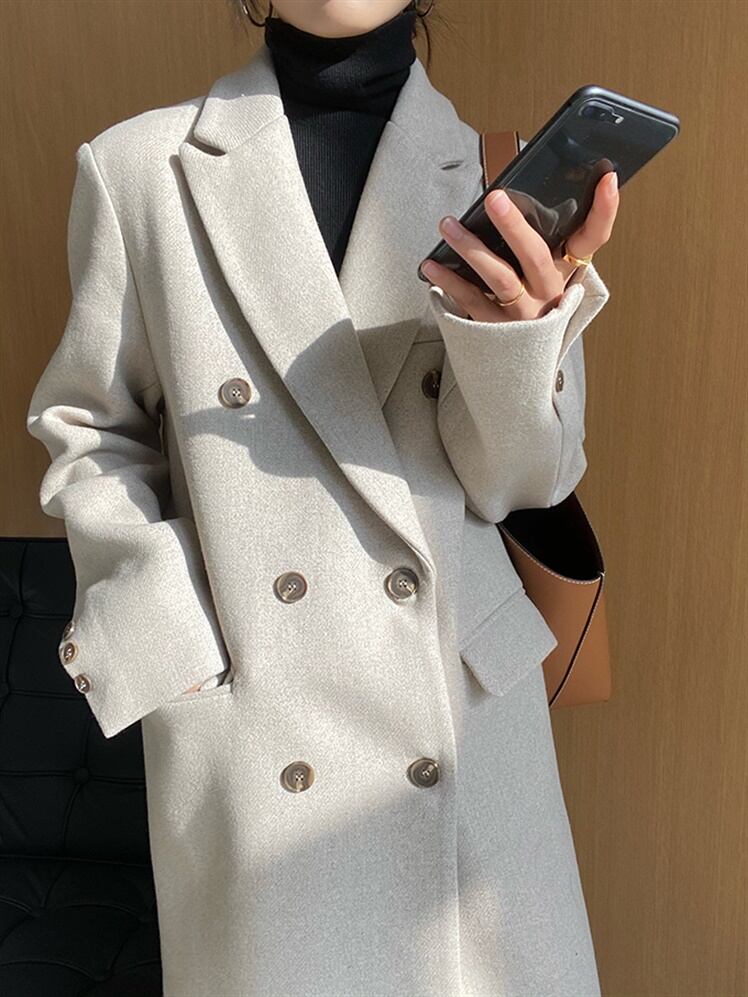 ダブルブレストロングチェスターコート／21AWOU487 | GABINE 