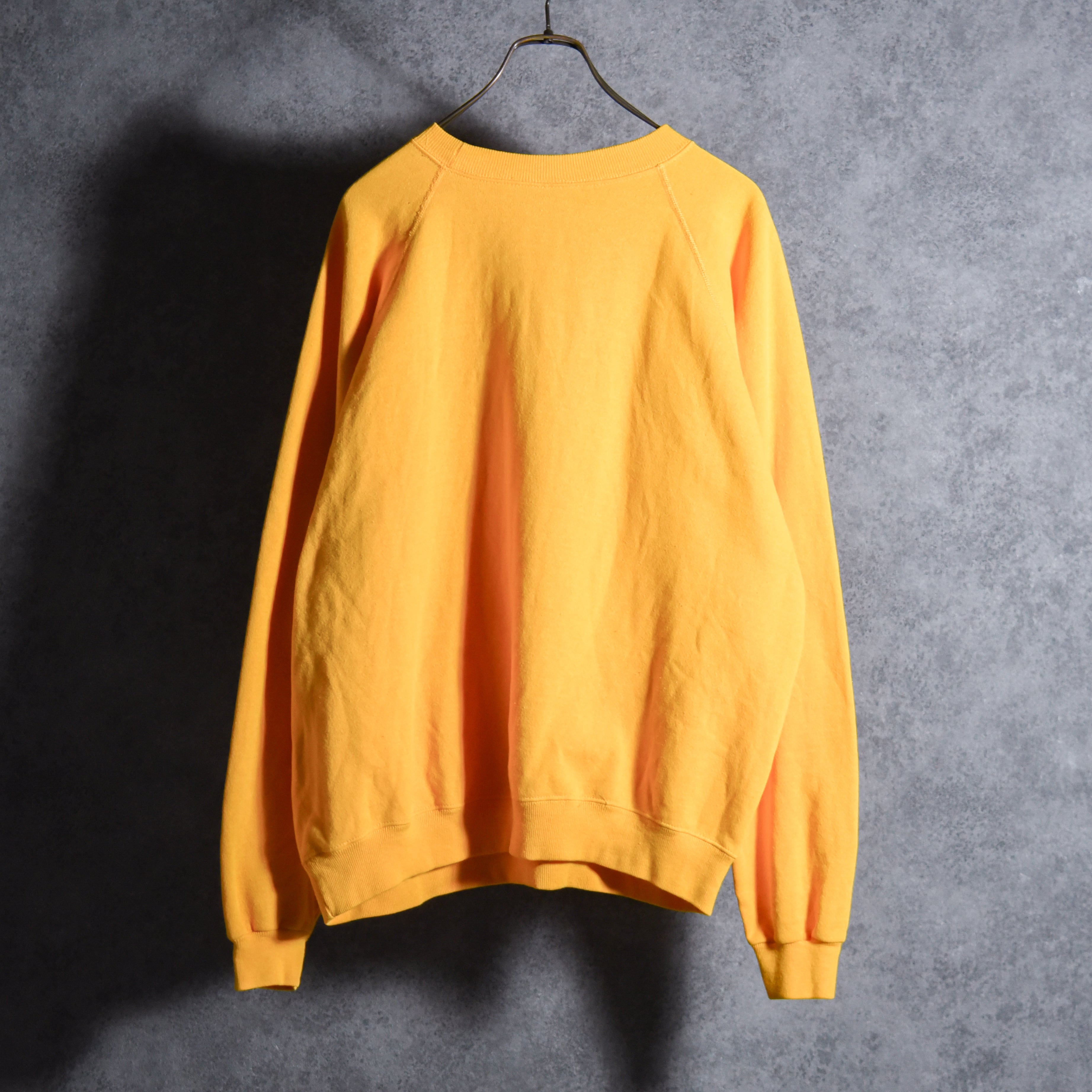 80s HANES THE FED Crew Neck Sweat Made in USA Yellow ヘインズ 企業