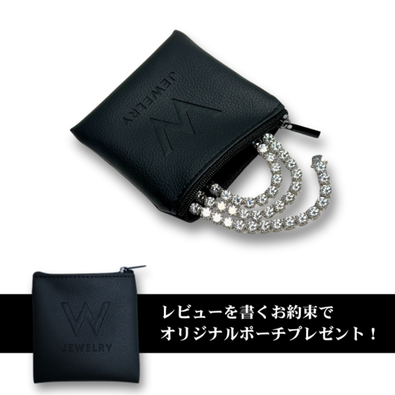 【5mm】W Jewelry Moissanite "Tennis Chain Necklace" Silver - 20