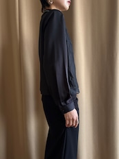 mode black high neck tops-5155-2