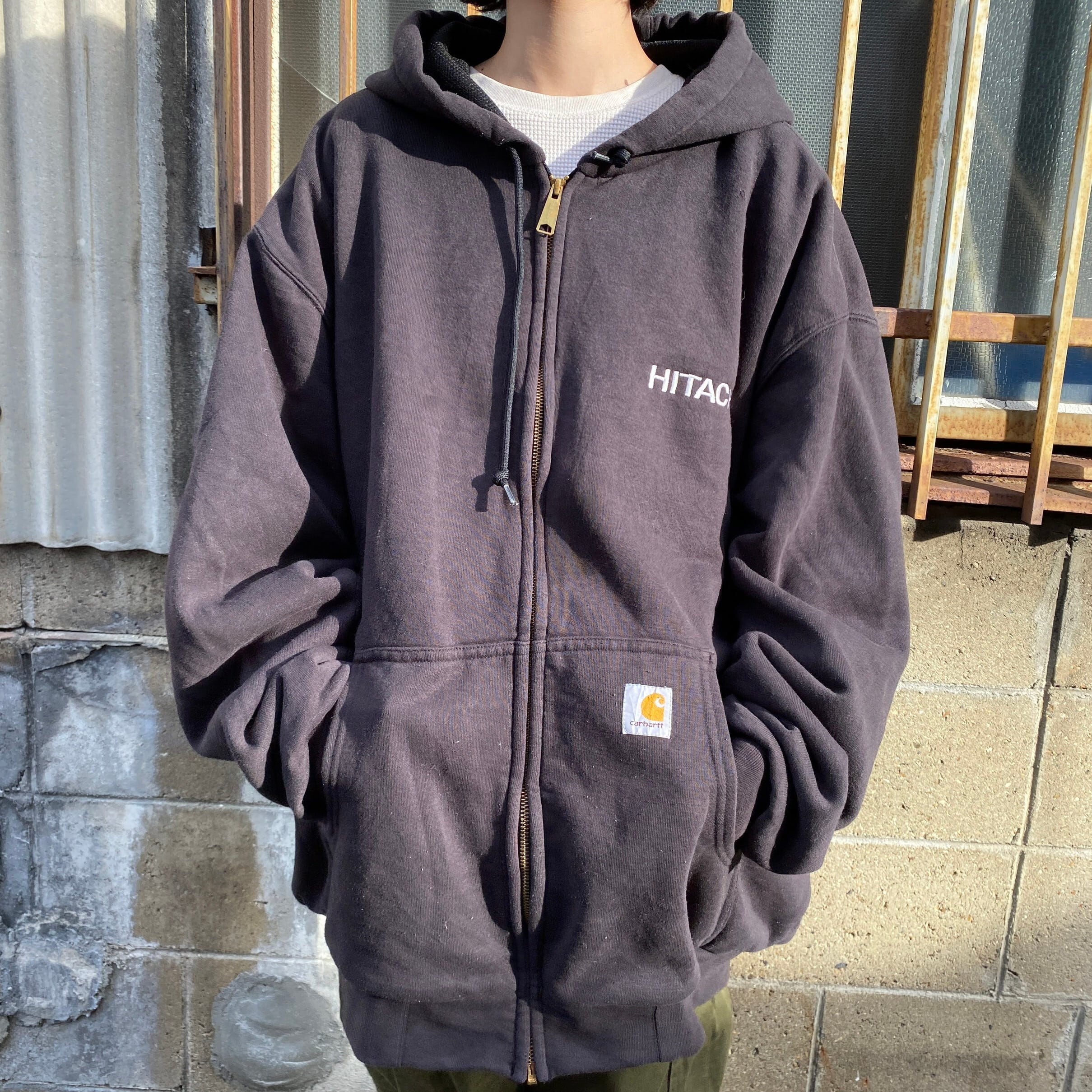 90s CARHARTT カーハート 裏サーマル ジップフーディー