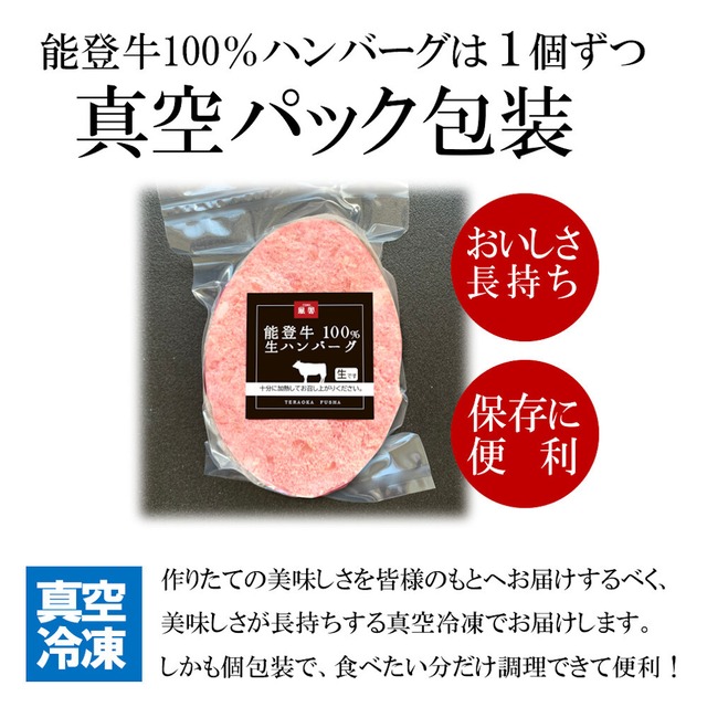 能登牛100%生ハンバーグ (120g×5ヶ)【GFH-5】【冷凍便】