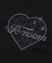【#Re:room】Rrm LEOPARD HEART EMBROIDERY T-SHIRTS［REC845］