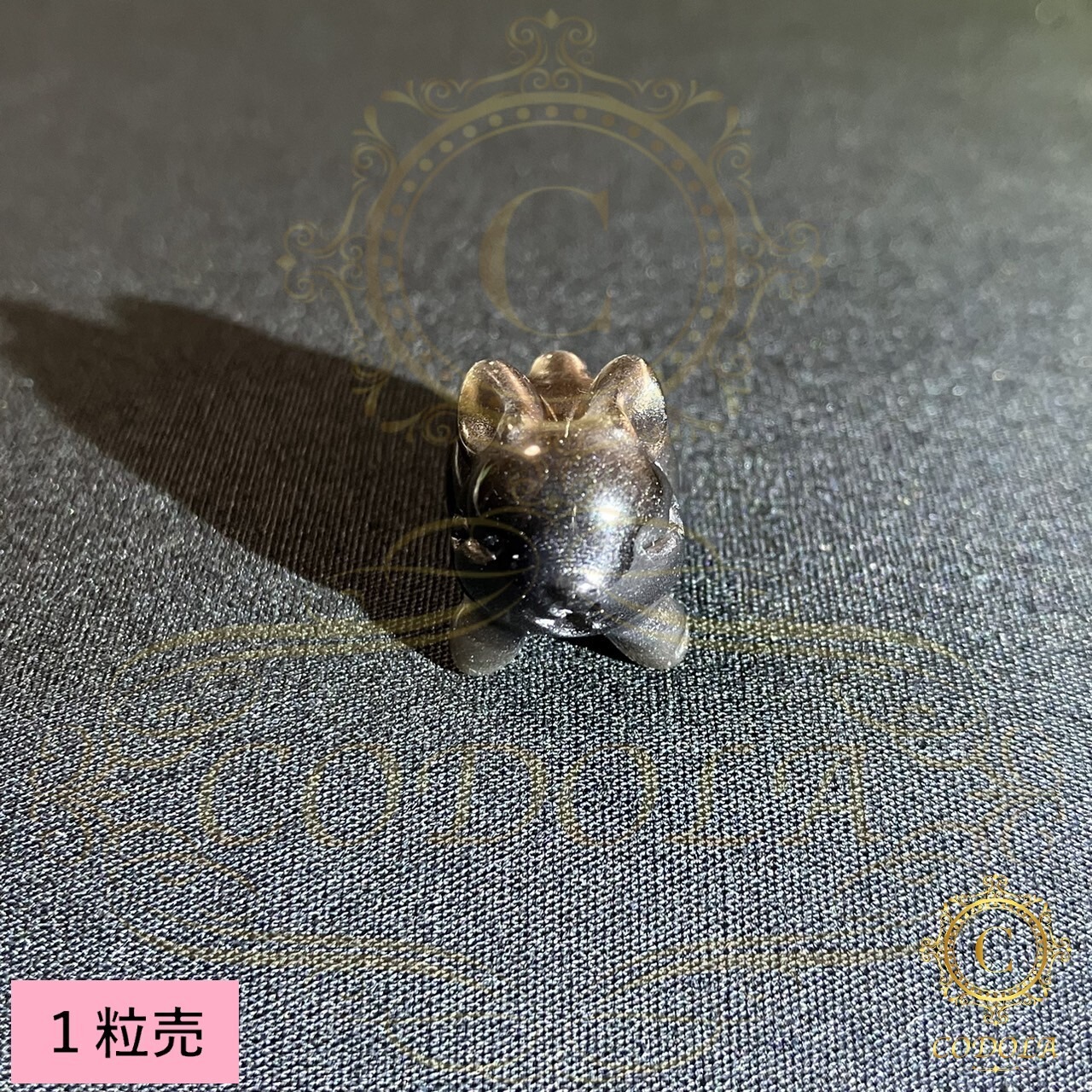 ダルメシアンジャスパー×薔薇×オブシディアン×オーラ水晶 ぷくハート 