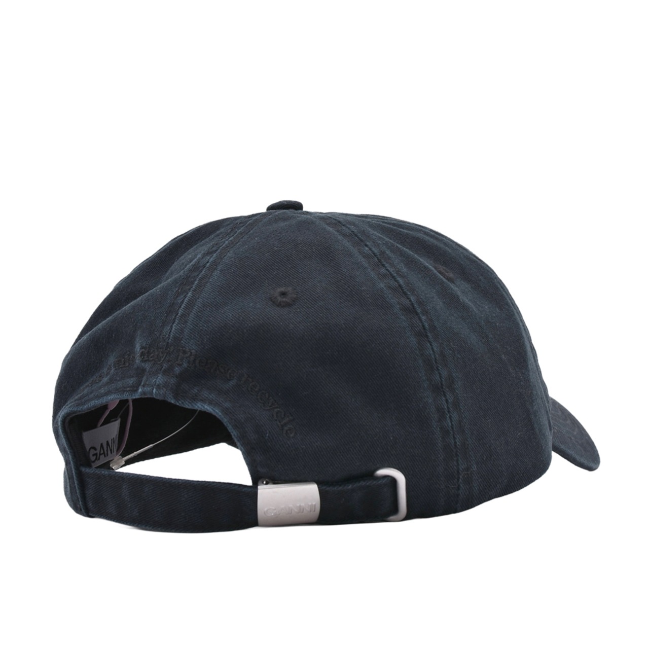 【GANNI】Washed Cotton Canvas Cap Emb - 3