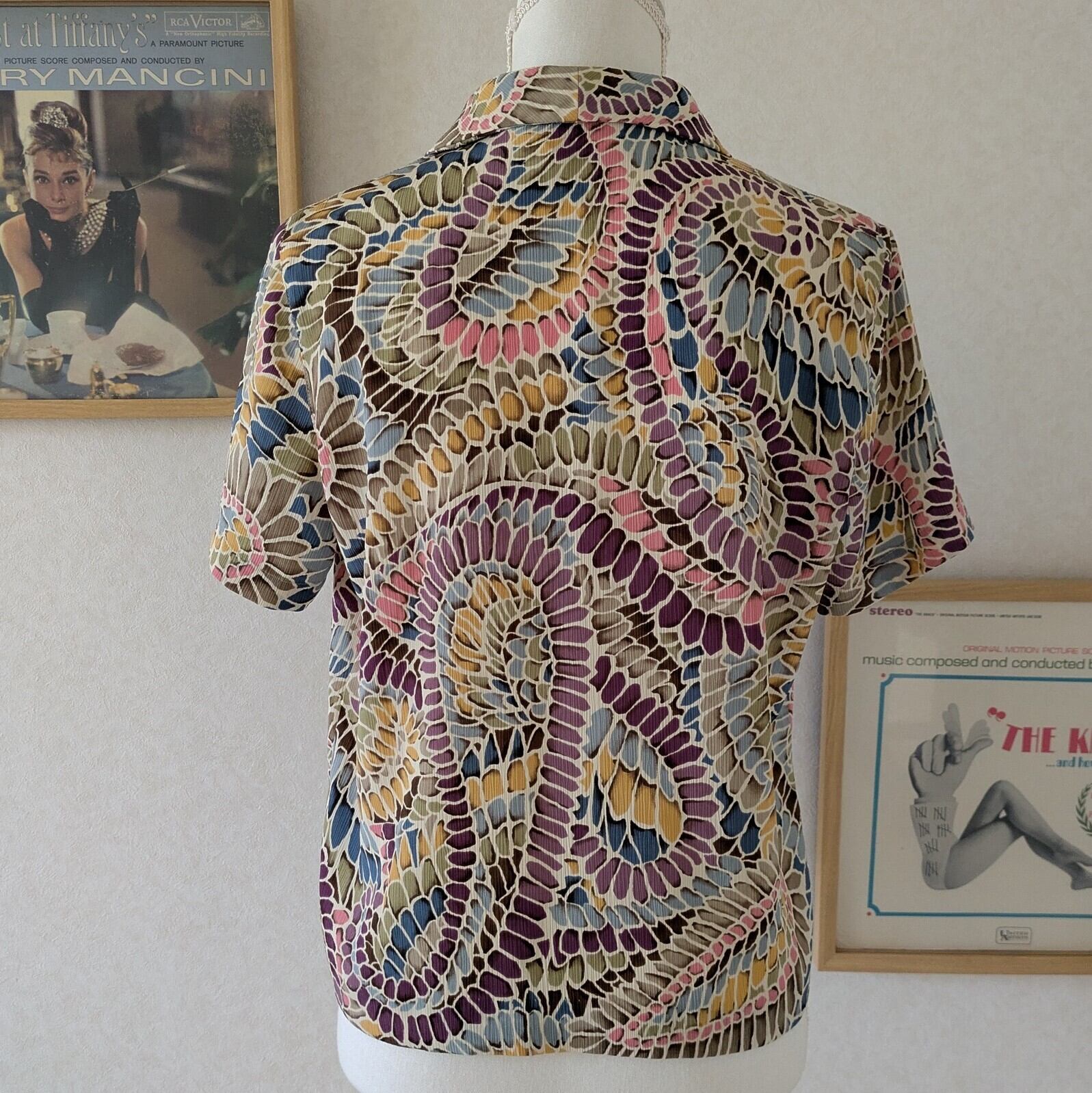 Alfred Dunner】 ペイズリー柄 半袖シャツ サイズM程度