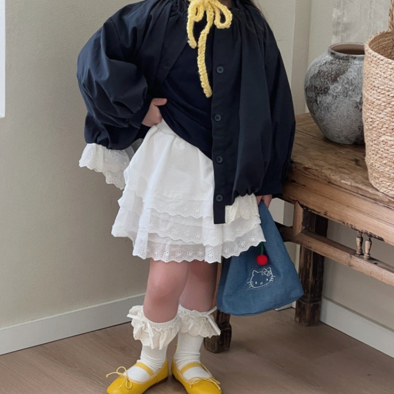 秋サイドリボントレーナーORレースショートパンツ