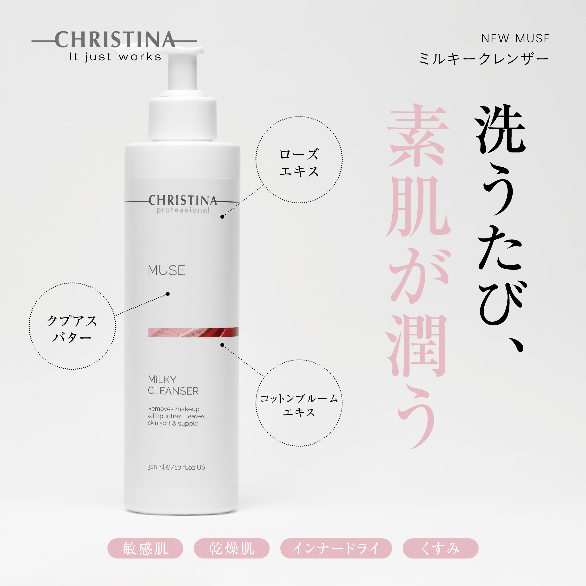 CHRISTINA】ミルキークレンザー【N-MUSE】 | BEAUTE SHOP