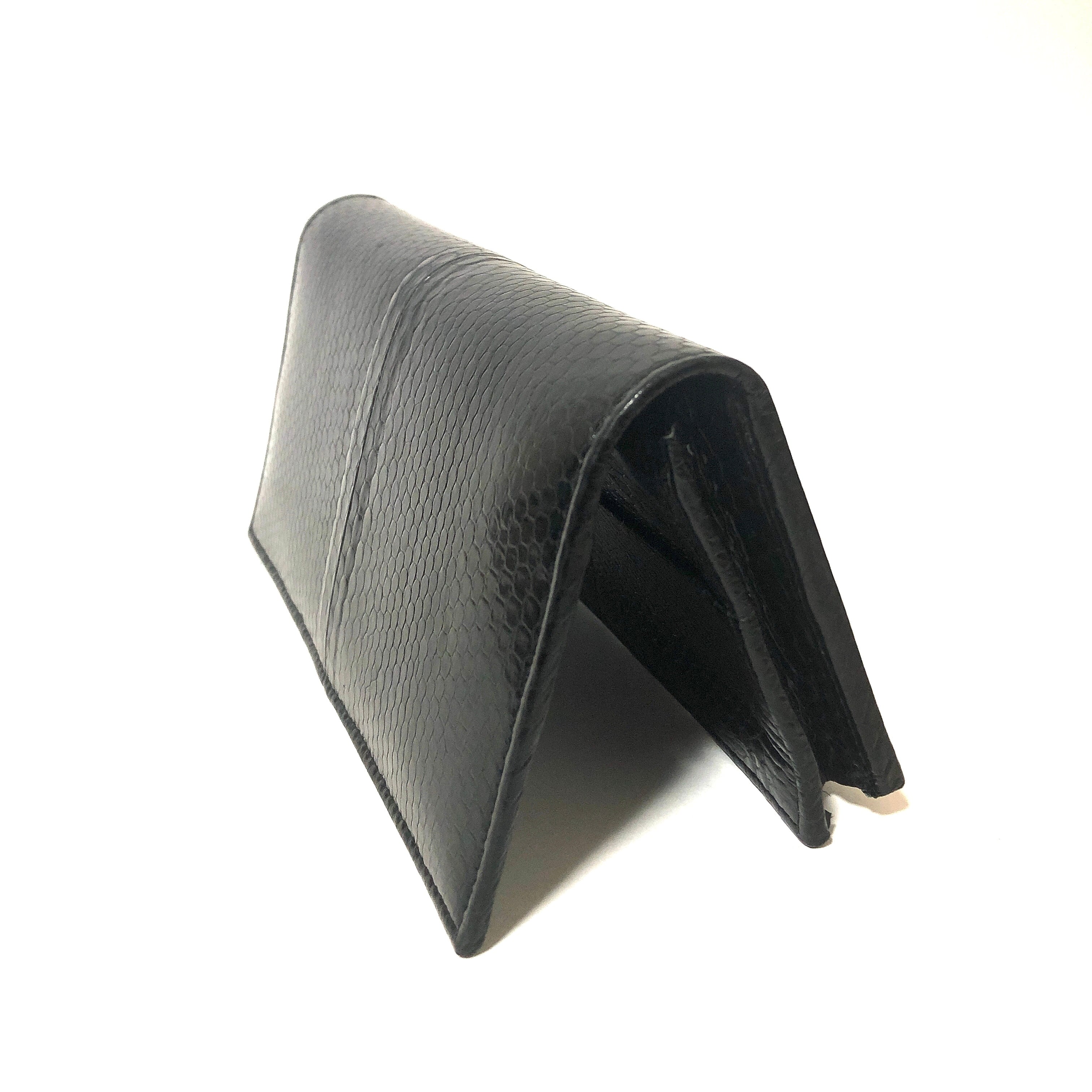 海蛇革 長財布② ウミヘビ 海蛇 二つ折り財布 シースネーク 長財布ブラック | GYPS FLAT
