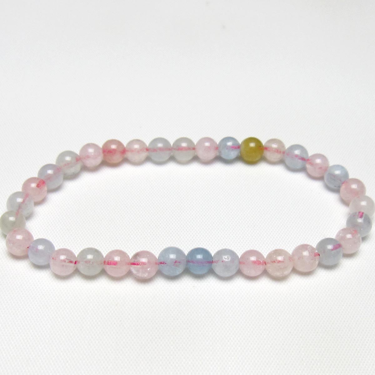 ミックスカラーベリル ブレスレット 5mm 一点物 メール便可 [M便 1/10] 111-48809