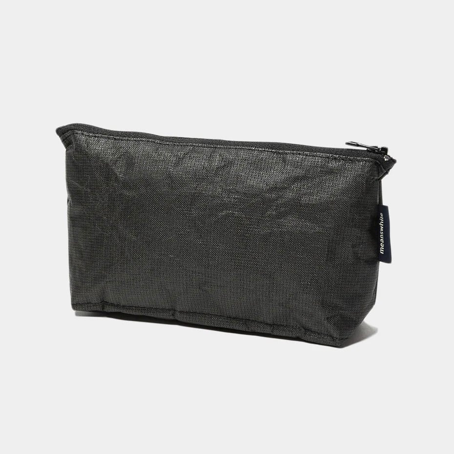 小物 m. WX Clutch(M)German Shrunken Calf×LambTitanium×Orange - MAISON