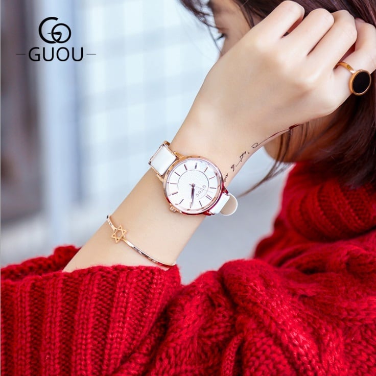 GUOU レディース 女性用 腕時計 時計 ウォッチ クォーツ アクセサリー
