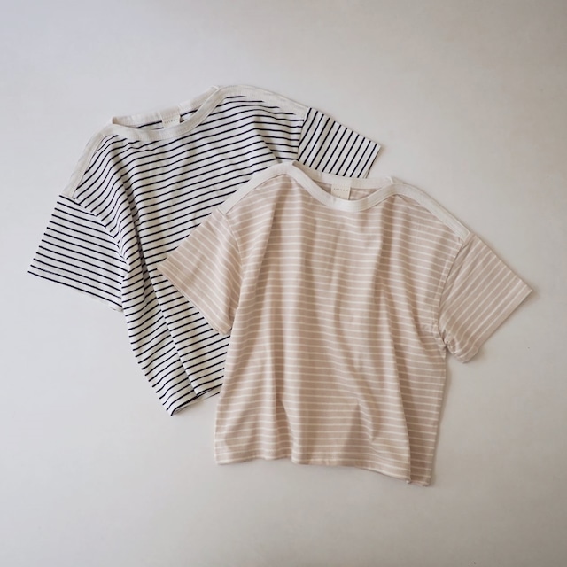 即納 oatmeal．piping border tee［ラスト100のみ］