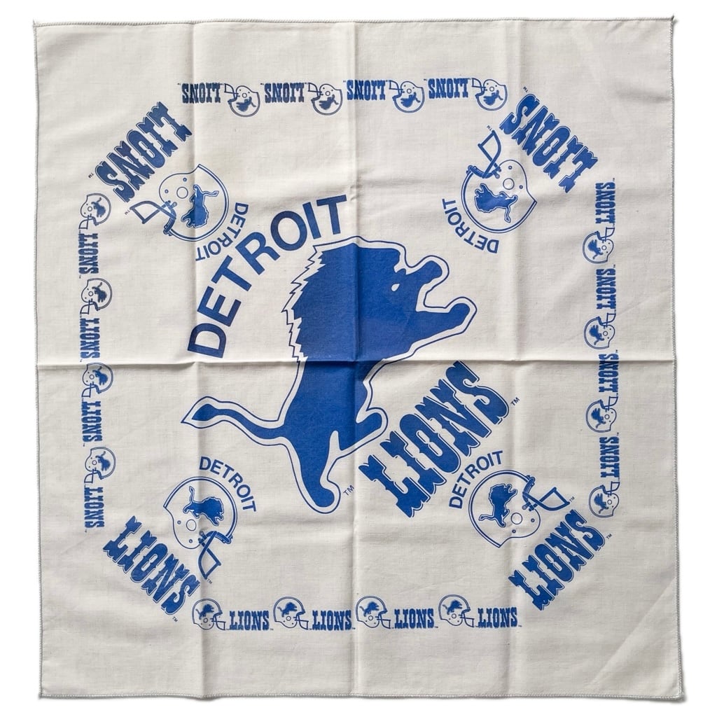 【Good】80s NFL Detroit Lions バンダナ